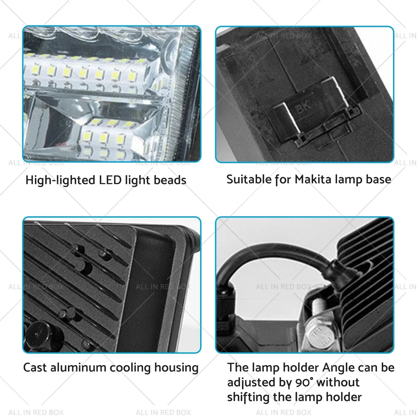 3in 18V LED Work Light Torch Flashlight  USB for Makita Battery