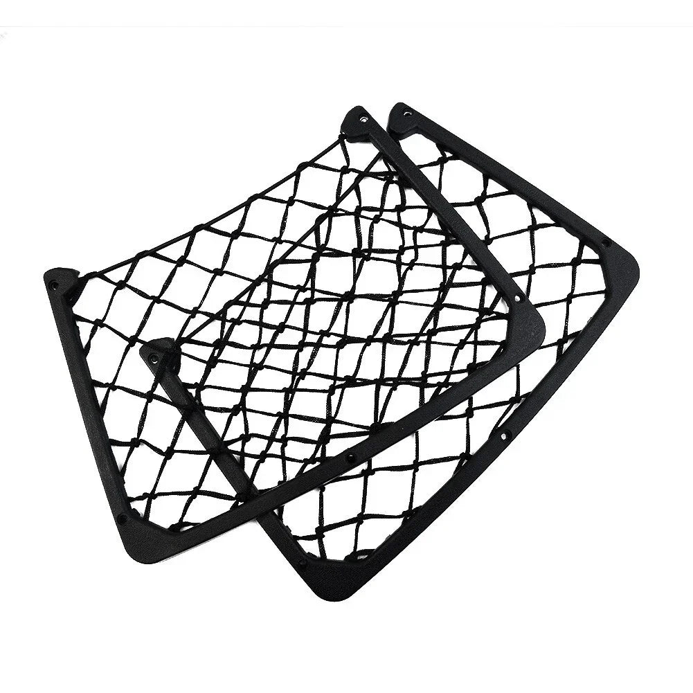 2x Large Storage Net Plastic Phone Magazine Holders Elastic-Mesh Bag for Car