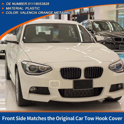 Tow Hook Cover Front Car Bumper for BMW Valencia Orange Metallic