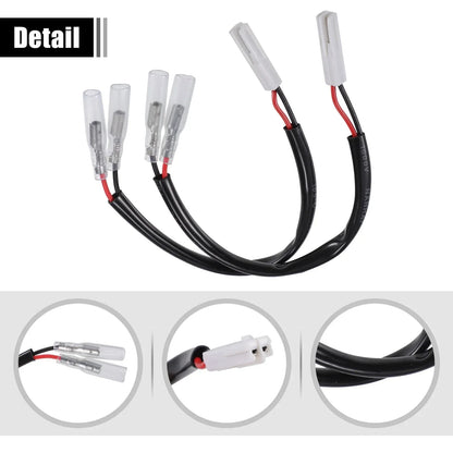Motorcycle Turn Signal Cable Adapter Connector for Honda  - 4 x Pcs