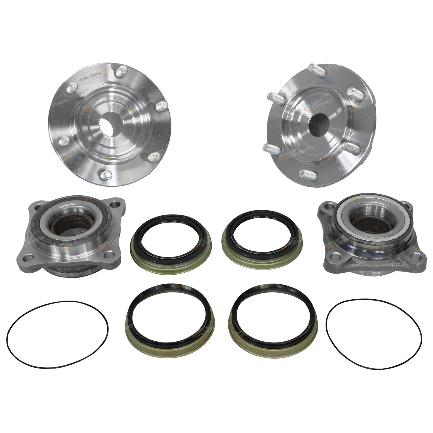 Front Wheel Bearings + Stud Hub Kit for Hilux GGN25/KUN26/TGN26 (2005-2016)