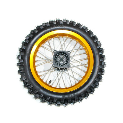 12mm Axle Rear Wheel Rim + Tyre for PIT PRO Dirt Bike
