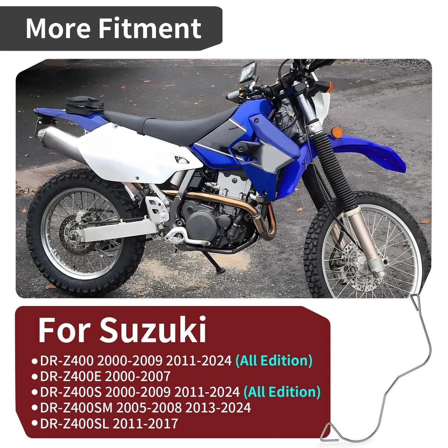 Air Cleaner Filter Cage Spring for Suzuki DR-Z400E (2000–2007)
