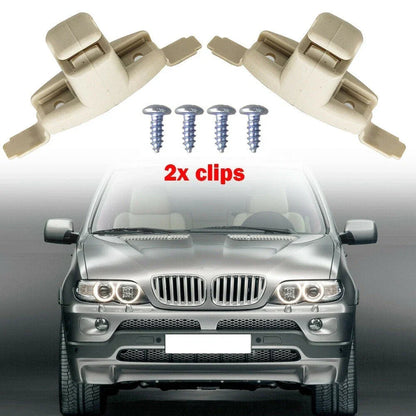 2 x Bracket Holder Sun Visor Clips Visor Splint for ABS&Metal (1999–2006)