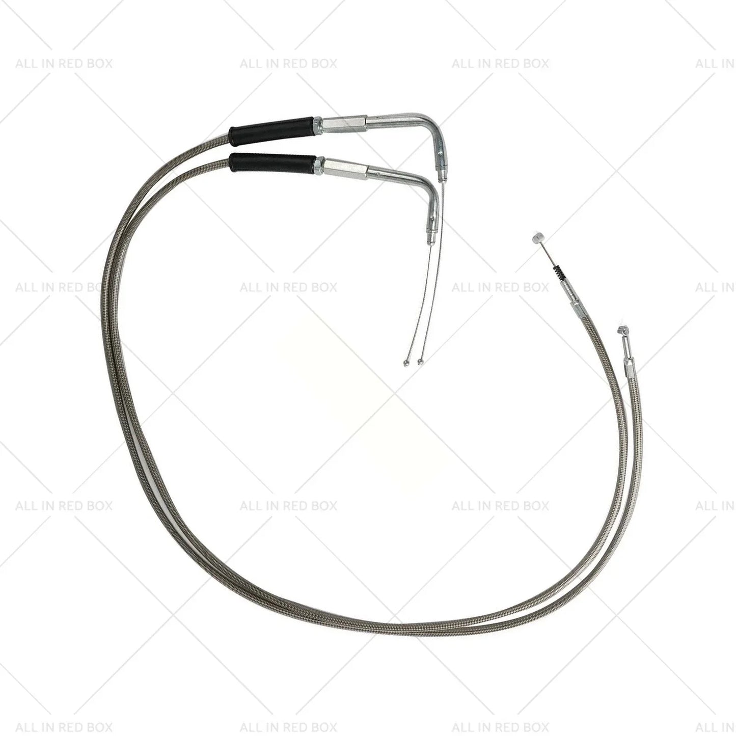 Throttle & Idle Cable Set 56-1/2" Stainless Steel for Harley-Davidson