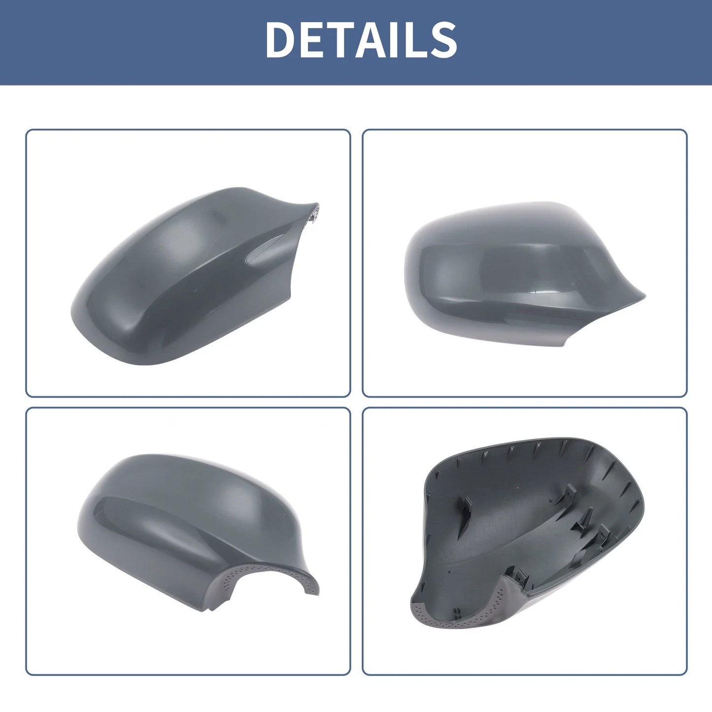 Right Passenger Side Mirror Cover Cap Grey for BMW 3 Series E90/E91 (2005-2012)