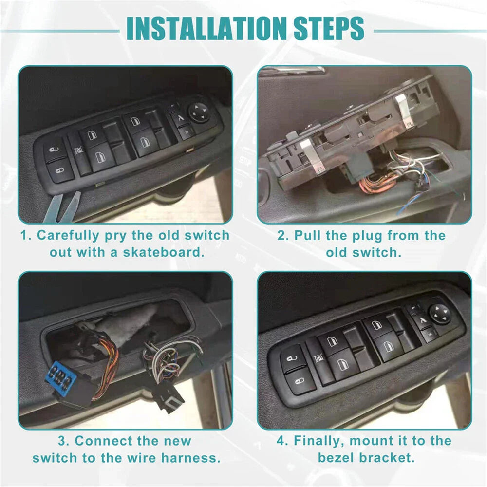 Rear Right Master Power Window Switch for Chrysler 300 (2011-2014)