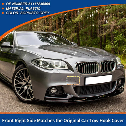 Tow Hook Cover Front Right Side for BMW Sophisto Grey