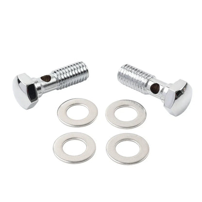 Chrome Head Breather Bolts for Harley Road King FLHR, Softail FXST (1994-1999)