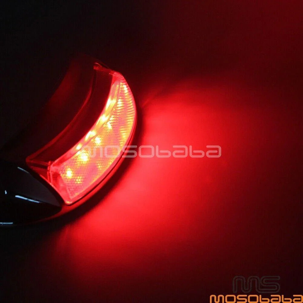 Chrome Brake LED Fender Tip Lights for Harley FLHTC FLHTCU FLHTCUL FLHTK (2009-2023)