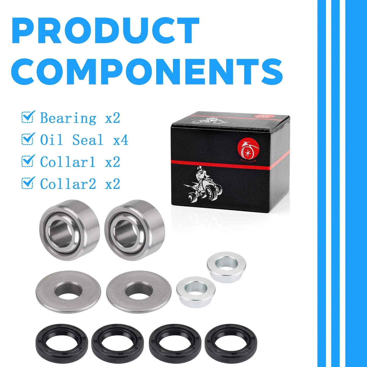 Rear Shock Absorber Bearing Kit for Yamaha YFZ350 Banshee (1987–2006)