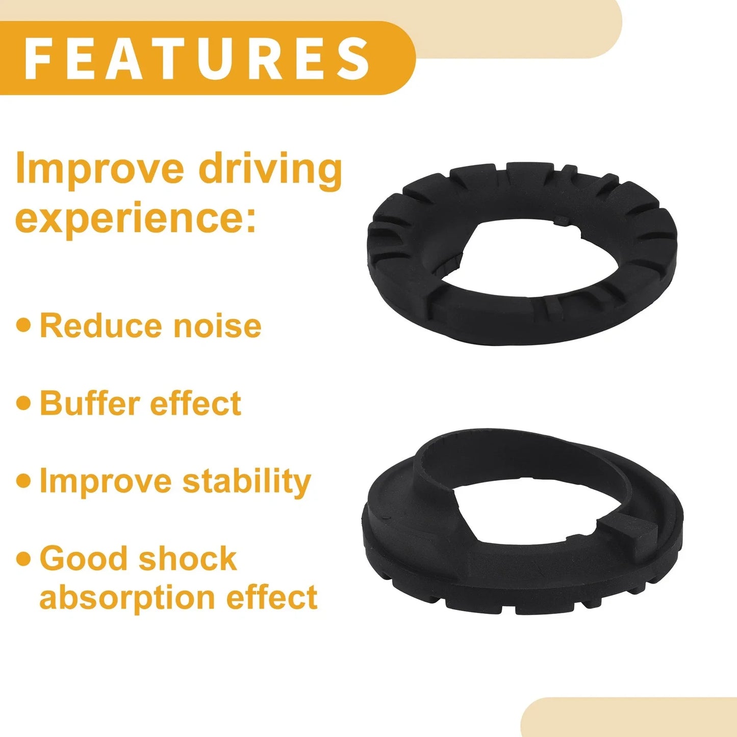 Upper Coil Spring Insulators Rubber 1 Pc for BMW F10 (2009-2013)