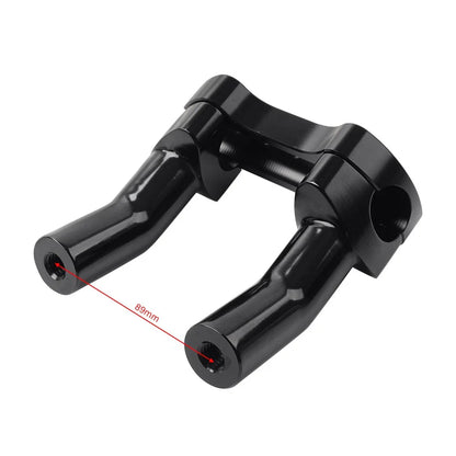 4" Tall Pullback Handlebar Riser for Harley Tour Super Black