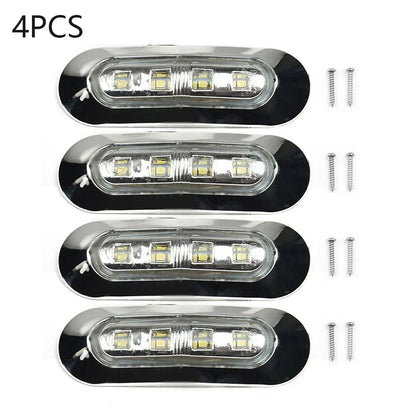 4x Marine Boat LED Courtesy Light Cabin Deck Stair White 12V-24V