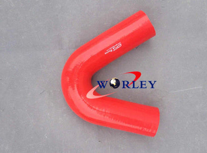 70mm 2.75" Silicone Elbow Hose for Intercooler Turbo Intake Pipe - Red