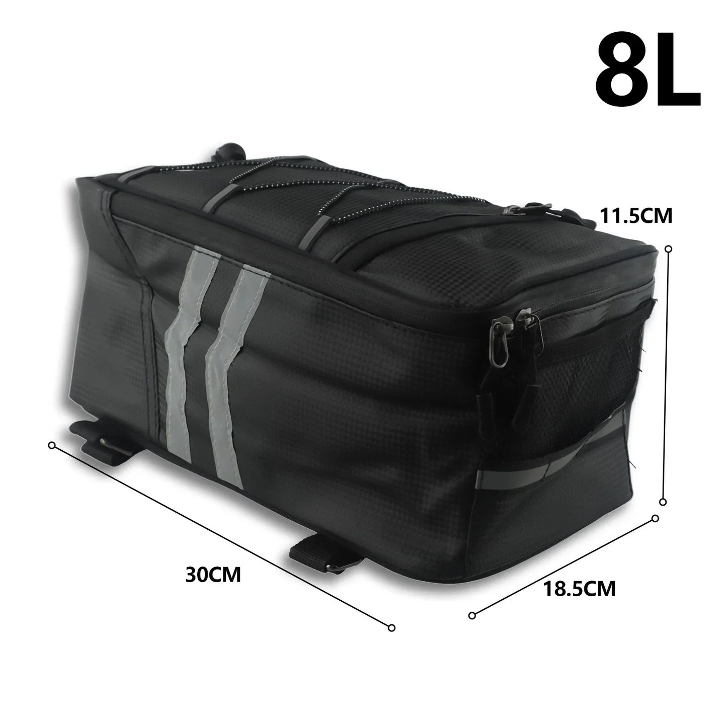Rear Rack Trunk Bag / 8L / Pannier for Bike Cycles