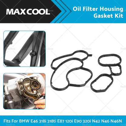 Oil Filter Housing Gasket for BMW E46 318, E87 120i, E90 320i (2001-2011)