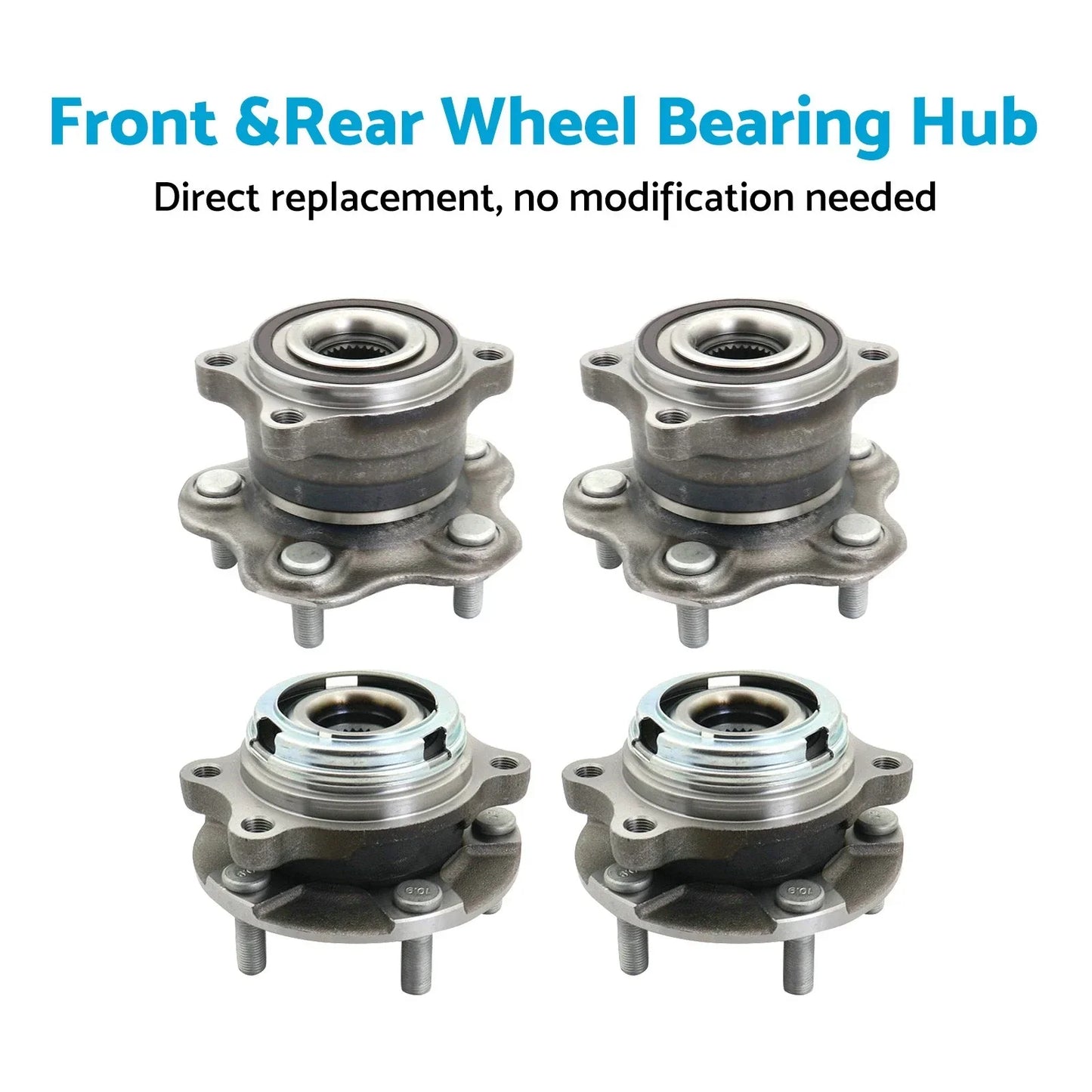 Front & Rear Wheel Bearing Hubs for Nissan Elgrand E51, Murano Z50 (2002-2010)