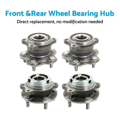 Front & Rear Wheel Bearing Hubs for Nissan Elgrand E51, Murano Z50 (2002-2010)
