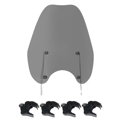 Smoke Windshield & 39mm Quick Release Clamps for Harley Sportster (1988-2022)