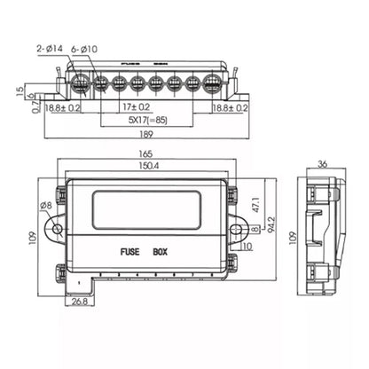Midi Fuses Box for Automotive RVs & Boats