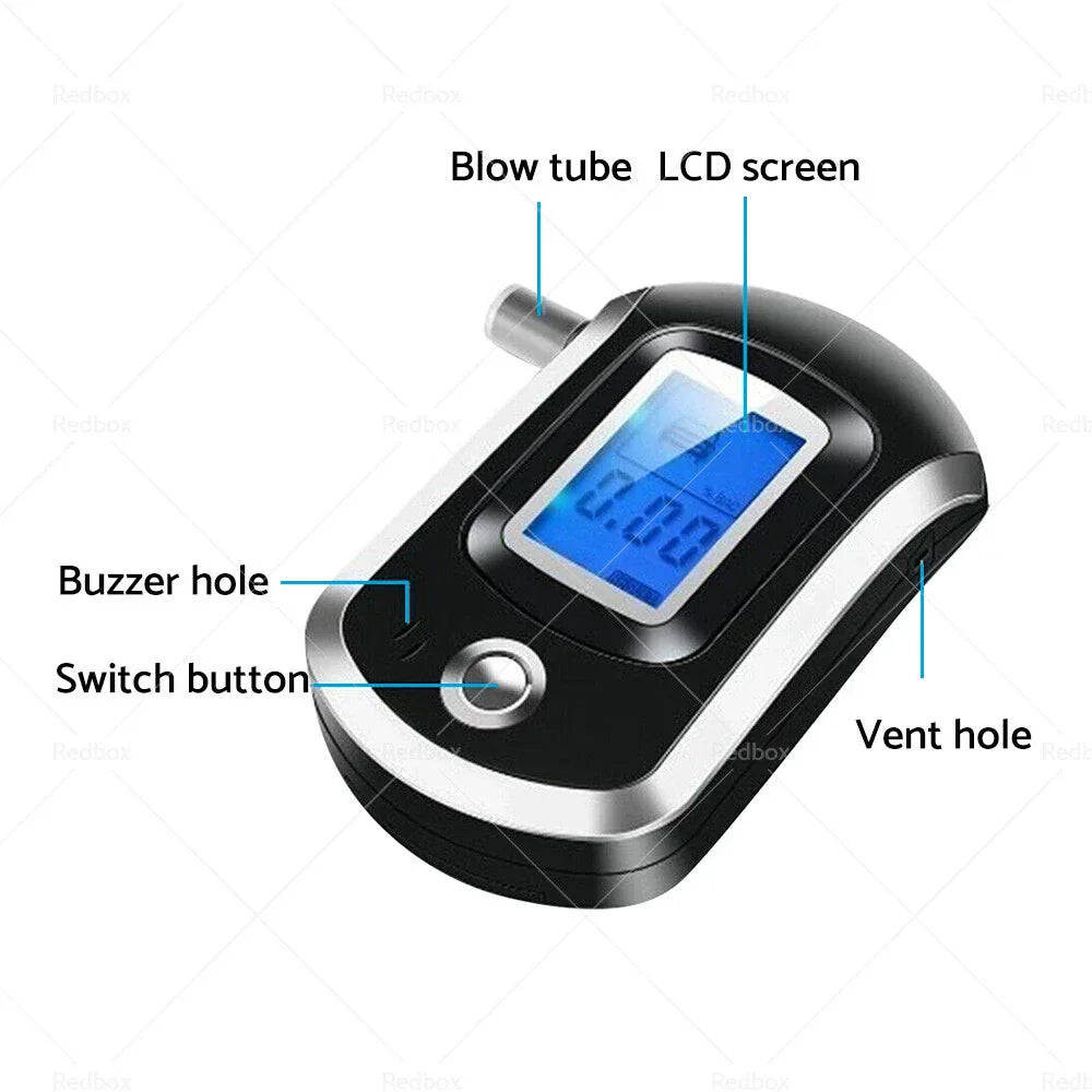Portable Digital Breath Tester Alcohol Breathalyser for Personal Use