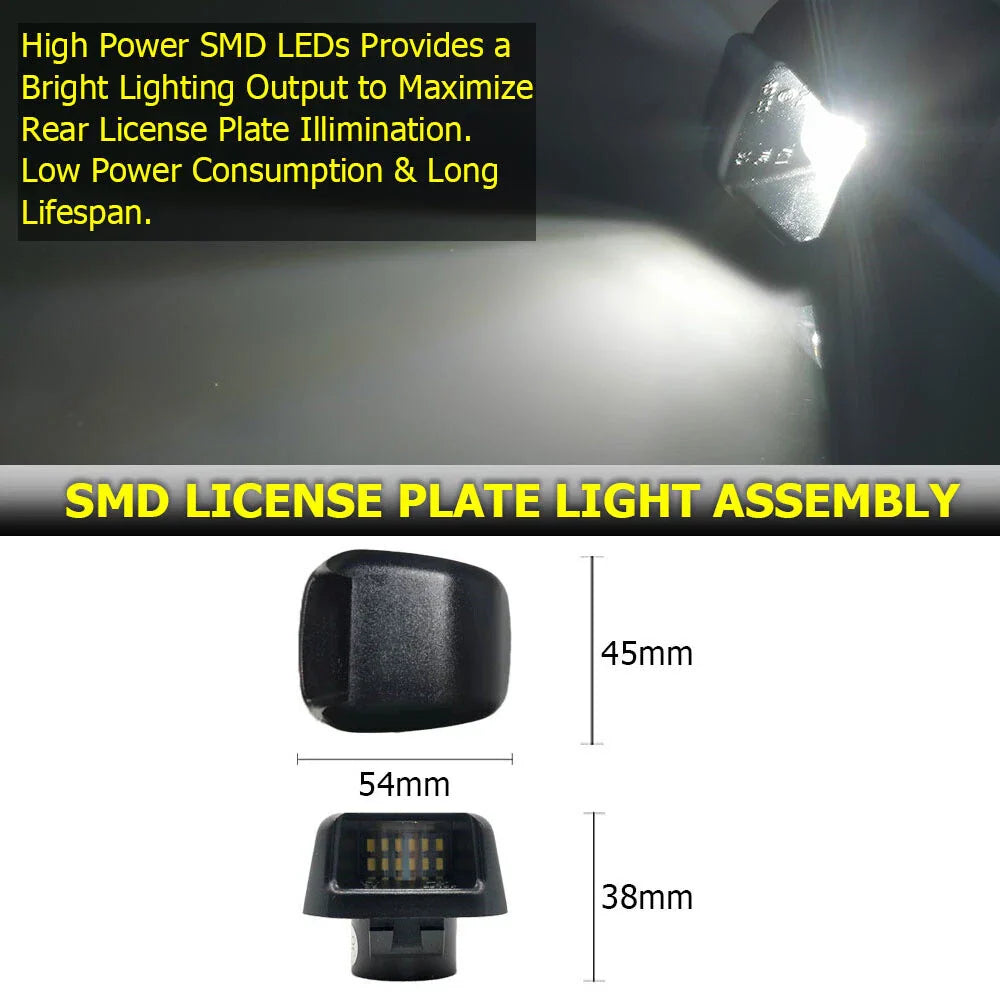 LED License Plate Lights for Nissan Titan, Xterra, Armada, Frontier (2007-2019)