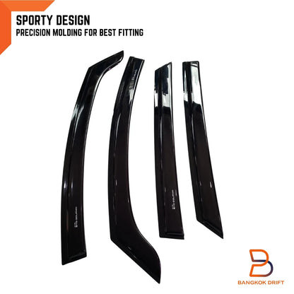Black Weather Shield Window Visor Rain Guard for BYD Dolphin (2022-2024)