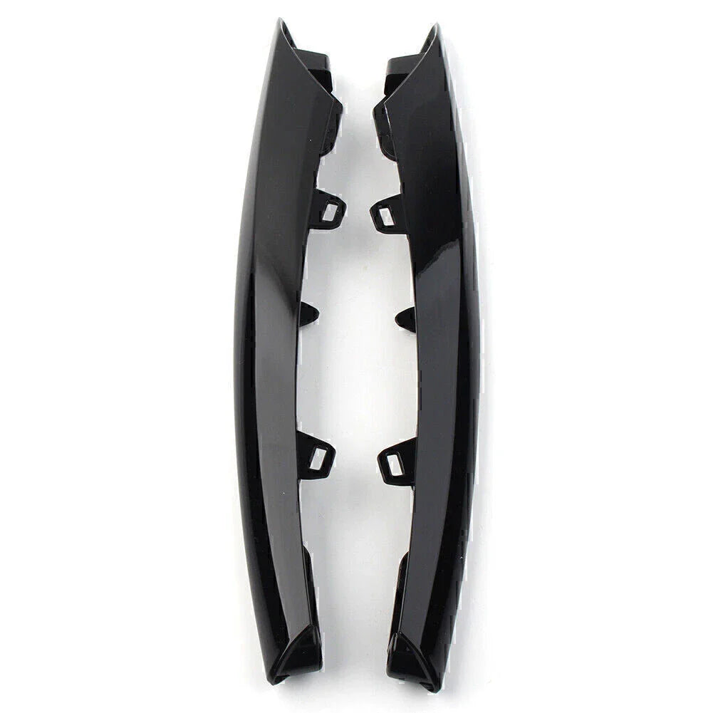 Gloss Black Front Side Grille Bumper Molding Trim for Jaguar XJ (2010-2015)