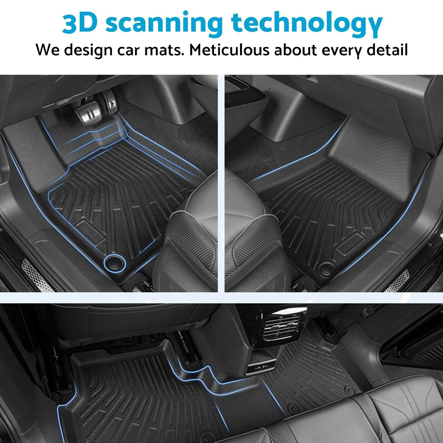 TPE Floor Mats Set for Mitsubishi Outlander 2021-On ZM 7 Seater