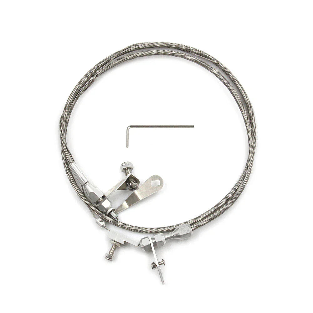 Stainless Braided Kick Down Cable for Ford C6 Transmission (1966-1986)