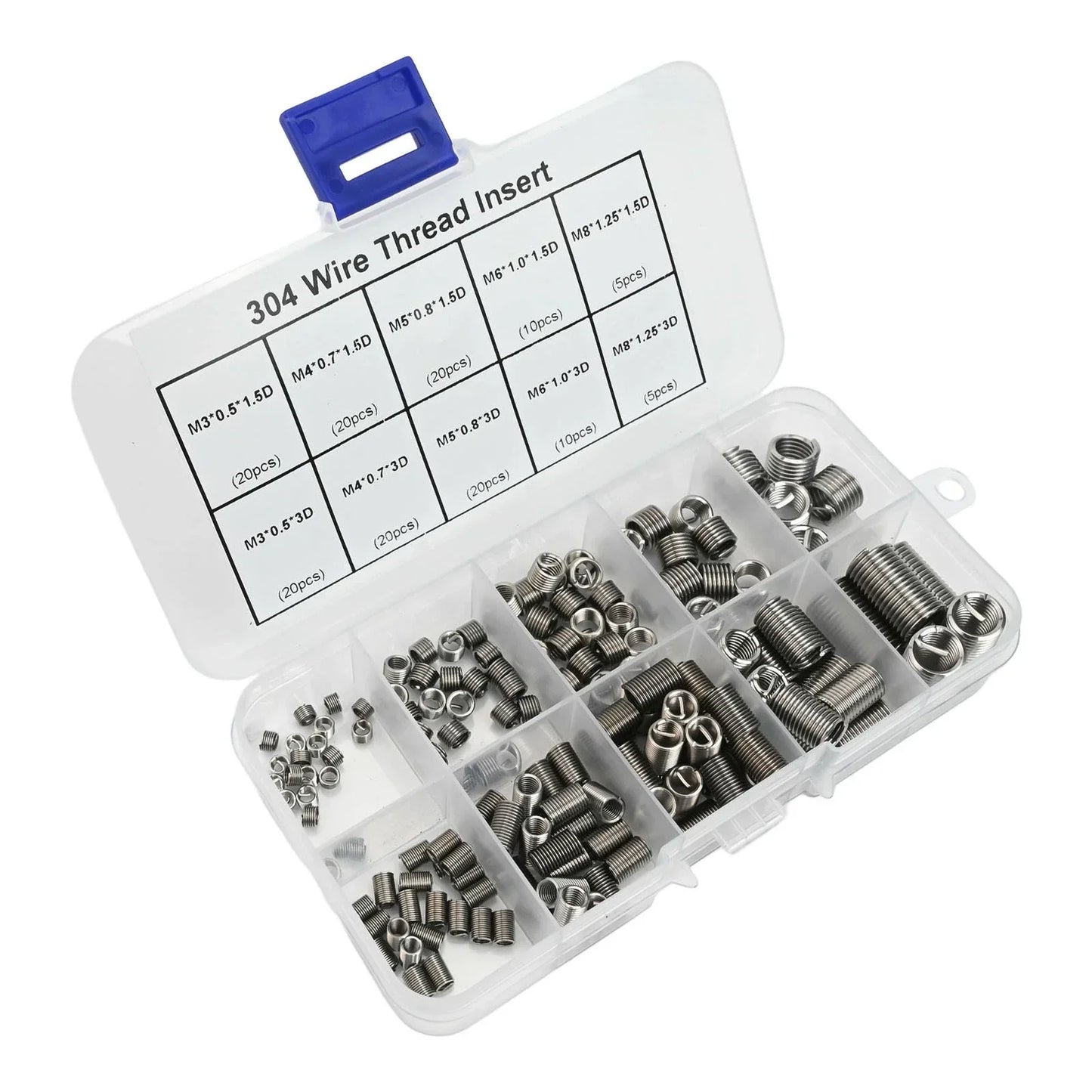 150-Piece Stainless Steel Insert for M3 M8