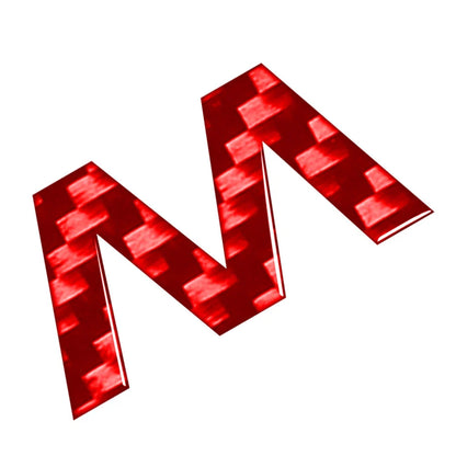 Carbon Red Alphabet Letter Emblem Badge Decals Stickers for Car (All Years)