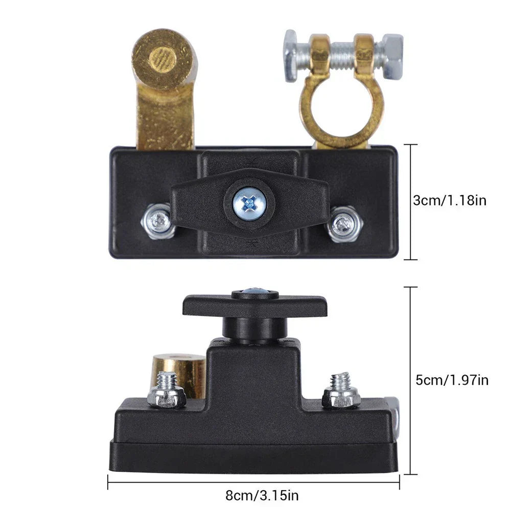 Universal Car Battery Disconnect Isolator Cut Off Switch 12-24V Terminal