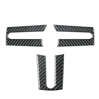 3 x Carbon Fiber Interior Steering Wheel Cover Trim for Ford Mustang (2005–2009)
