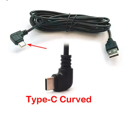 USB Charging Cable Wire with Type-C Port for Dashcam Car DVR