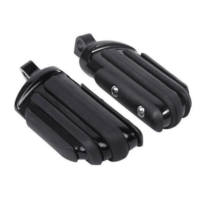 Black Rear Footpeg Mounts for Harley Dyna Fat Bob Low Rider Super Glide (2006-2017)