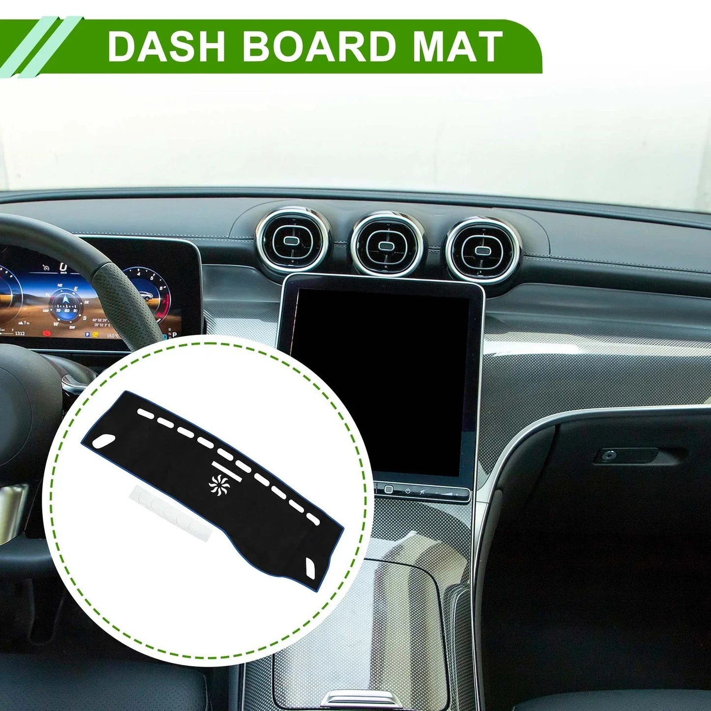 Dashboard Cover Mat for Mercedes Benz GLA Class X156 2014-2020 Black Blue