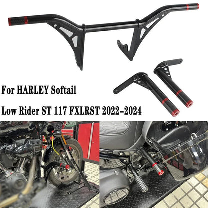 Front Crash Bar Saddlebag Guards for Softail Low Rider ST 117 FXLRST (2022-24)