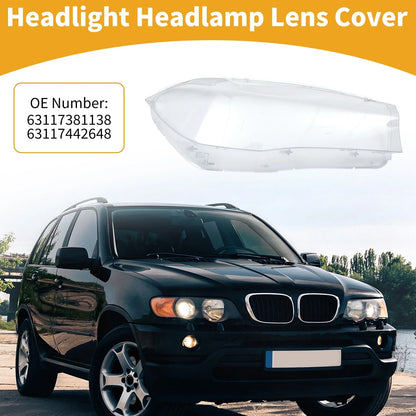 1 Pc Front Right Headlight Lens Cover for BMW X5 (2014-2018) Clear