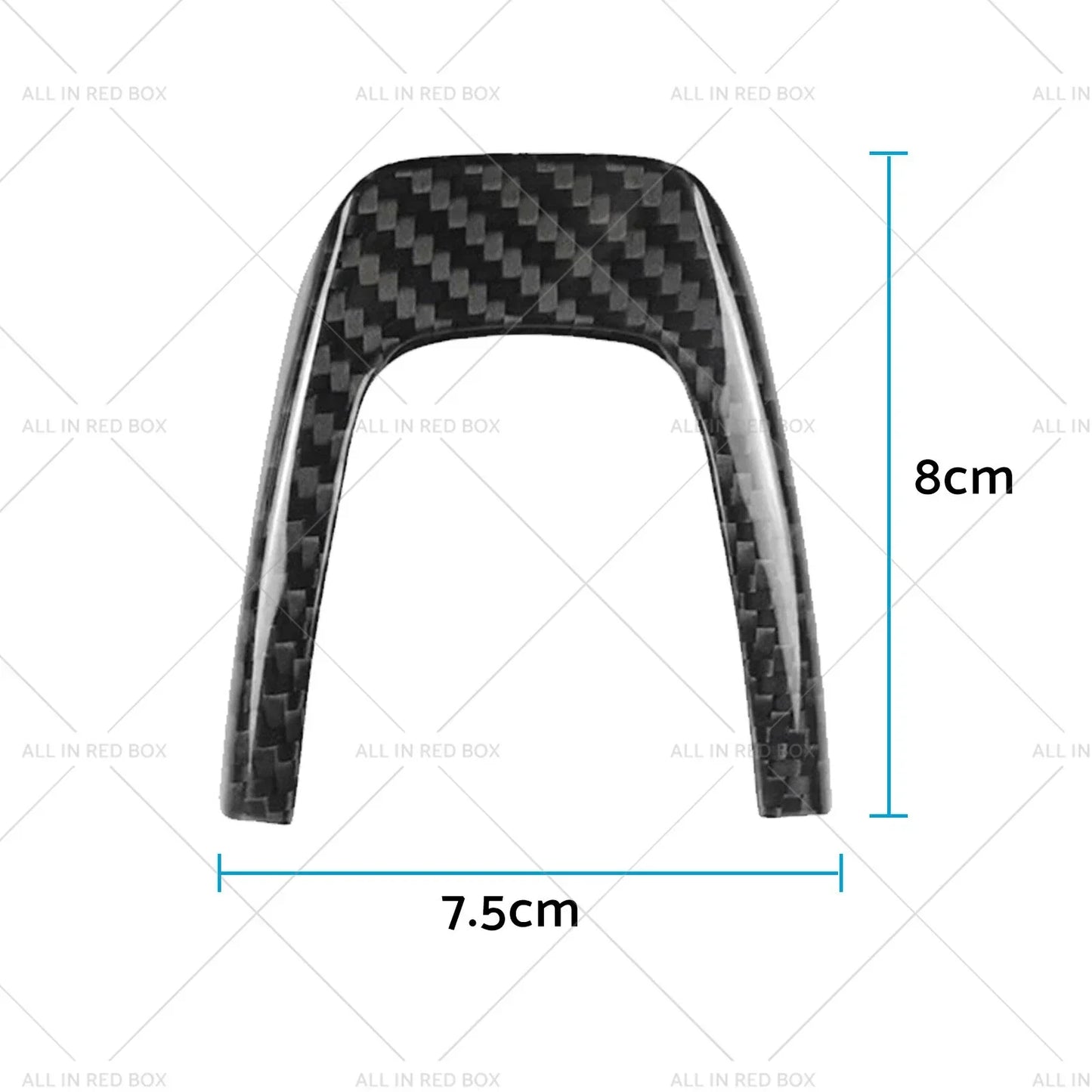 Black Carbon Fiber Steering Wheel Cover for Fiat 500 Abarth 09-19