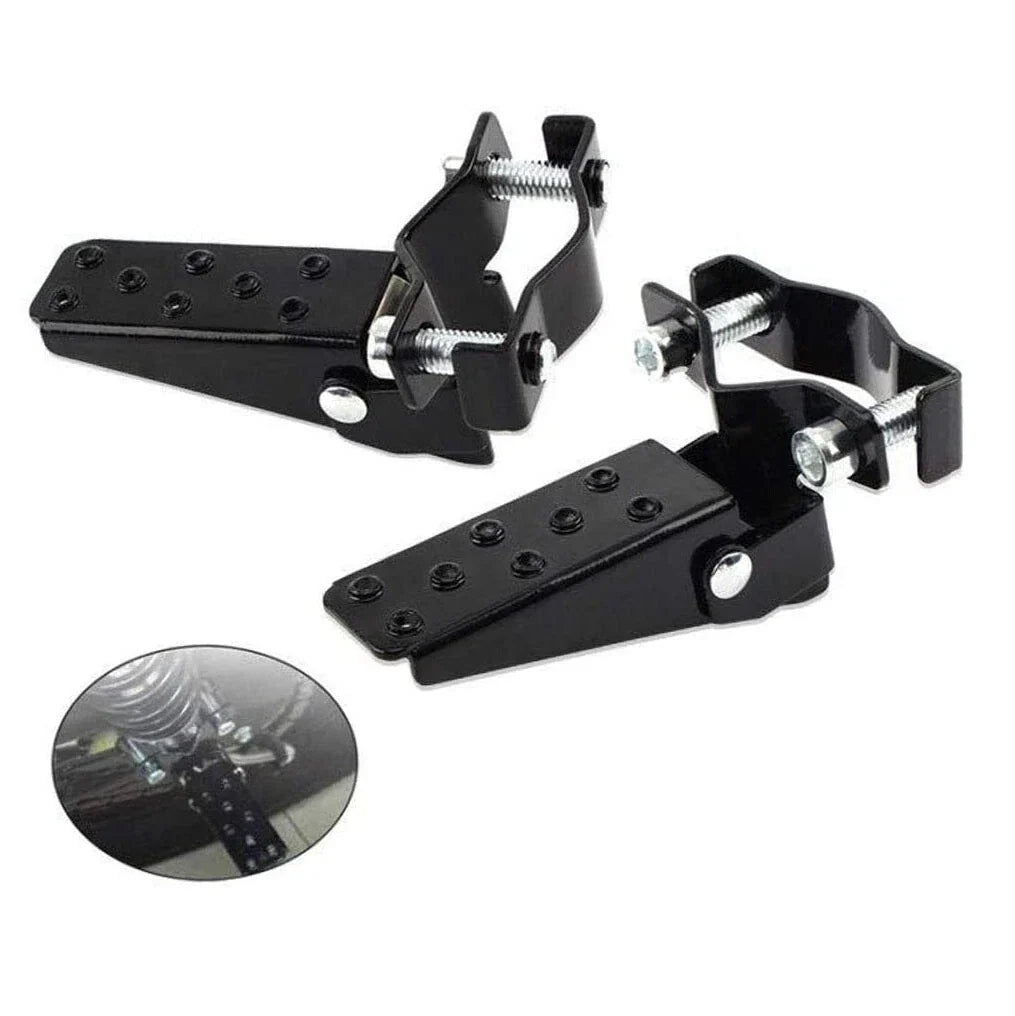 Black Steel Foldable Foot Pegs for MTB BMX Road Bike