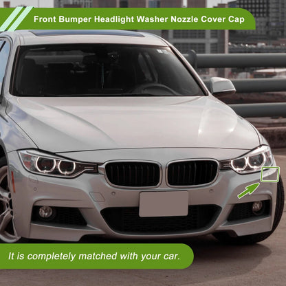 Front Left Washer Nozzle Cover Cap for BMW 320i Silver Tone (2013 - 2018)