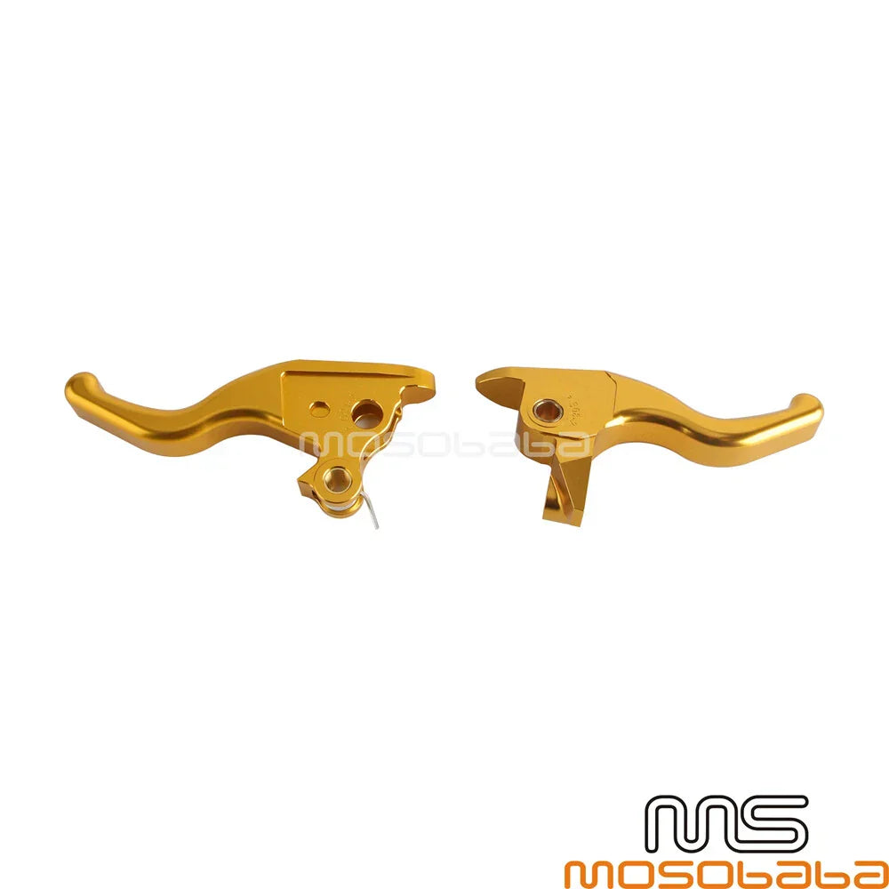 Gold Handlebars Brake Clutch Levers for Harley Tri Glide FLHTCUTG (2021)