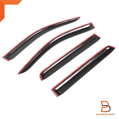 Black Wind Deflector Visor Shield for Nissan Navara Ute (2015-2021)