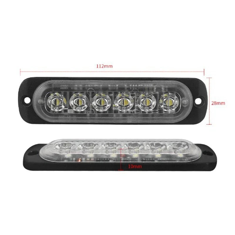 2 x 12V Off-Road Fog Lamp LED Work Light Flood Light Accessory for Universal
