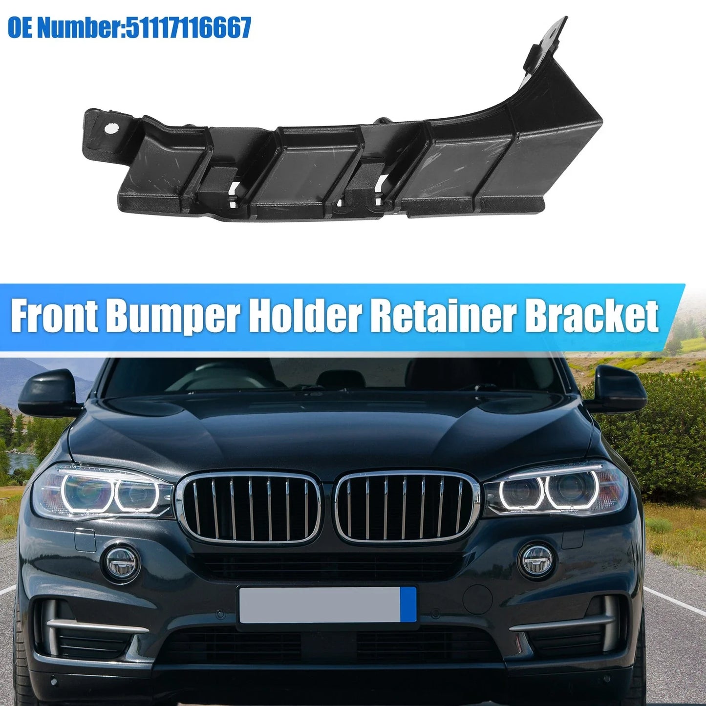 Left Side Front Bumper Mounting Support Bracket for BMW X5 E53 (1999-2003)