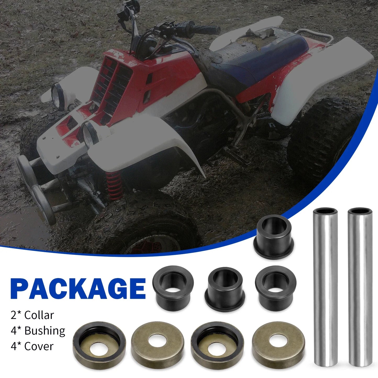 Upper J-Arm Bearing Bushing Rebuild Kit for Yamaha Banshee 350 (1987–1990)