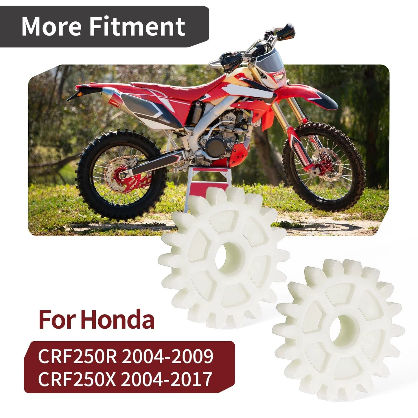 2 x Oil Pump Driven Gear 18T for Honda CRF250R CRF250X (2004–2023)