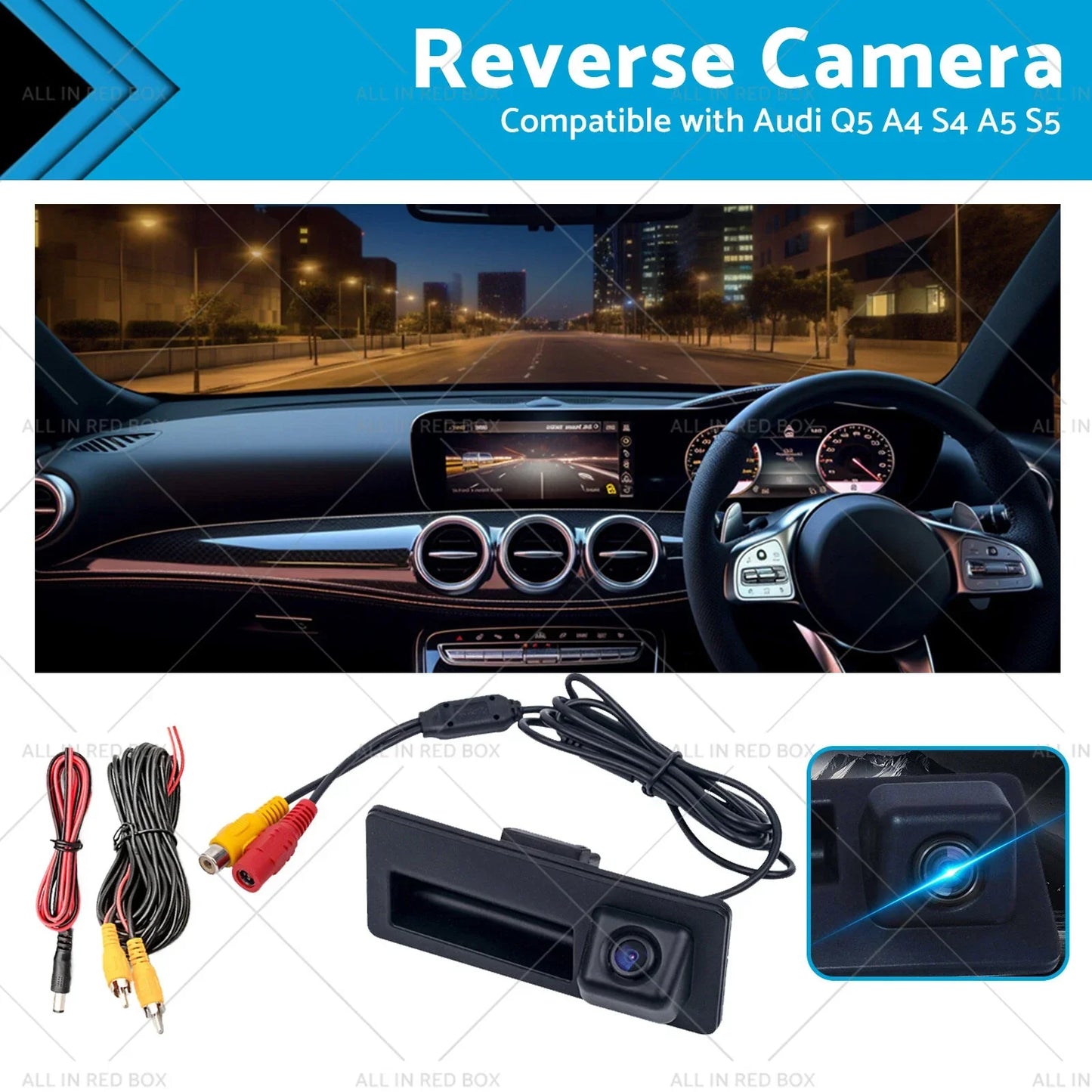 Auto Reverse Parking Camera for Audi Q5 A4 S4 A5 S5 (2008-2020)